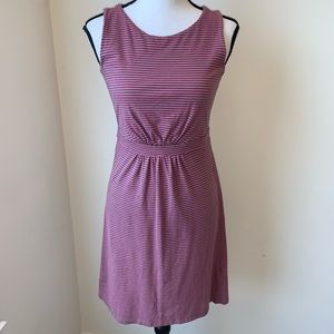Boden Gray Striped Sleeveless Dress